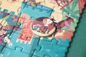LJ_PZ614U-Mini puzzle Castel, Londji