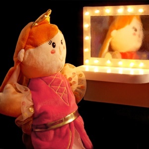 Păpușă de mână cu două fețe Prințesă-Cenușăreasa din colecția Puppet Stories, 25 cm