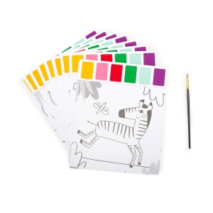 Planse magice de colorat cu acuarele si pensula, Moulin Roty