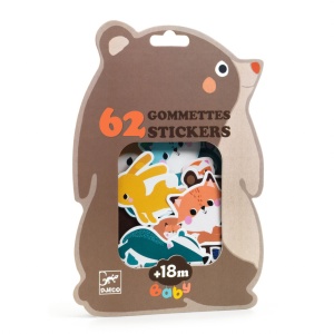 DJ00055 - Set cu 62 de stickere animale, Djeco