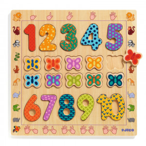 DJ01801-Puzzle din lemn Cifre Djeco