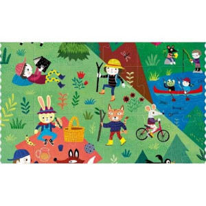 LJ_PZ450U-Puzzle reversibil Haideti la munte!, Londji