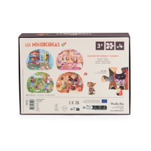 MR_681440 - Set 4 puzzle-uri copii Les Minouchkas 12 piese