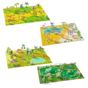 Joc creativ Djeco cu stickere lift-up pentru copii 3-6 ani