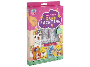 Set creativ DIY Pictura cu nisip si abtibilduri, Animale dragalase
