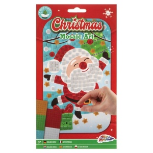 Set creativ, Mozaic cu tematica Craciun, A5, Mos Craciun