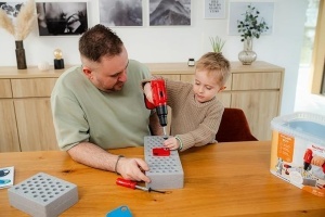 Power-Box Fischertechnik – Set de Construcție cu Șurubelniță Electrică pentru Copii 3+