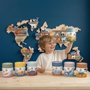 Set Speedy Monkey cu animale din lemn certificat FSC