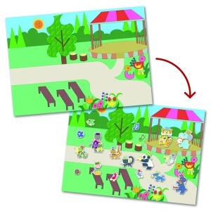 Set artă și îndemânare pentru copii - stickere groase reutilizabile