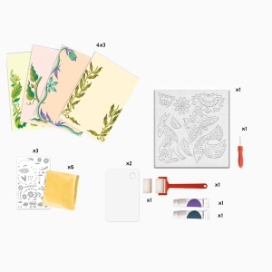 DJ09352 - Set gravură și ștampile pentru decorat 12 planse, Djeco