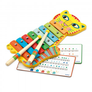 DJ06002-Xilofon metalic colorat cu bețe din lemn, Djeco