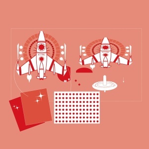 Kit creativ Djeco titirezi spatiu  pentru copii