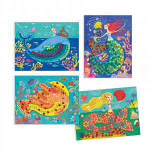 DJ09423-4 planse mozaic Sirene, Djeco