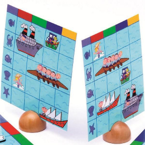 DJ05270-Tablele de joc Naviplouf cu nave colorate și marcaje, Djeco