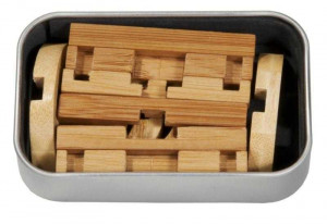 Fr_17121-Joc logic IQ din lemn bambus in cutie metalica Block, Fridolin 