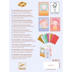 DJ06983 Set creativ Tinyly - Stella,Minico si Mushy cu mozaic decorativ.
