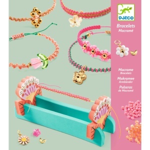 DJ00035 Kit creativ de confectionat bratari macrame cu margele si charmuri