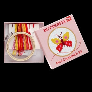 Mini Cross Stitch Fluture - set de cusut creativ pentru copii și adulți