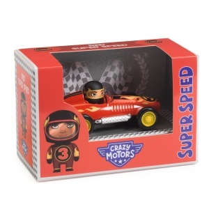 Masina de curse Red Super Speed Colectia Crazy Motors, Djeco