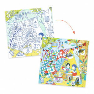 DJ09683 Planse de colorat cu surprize Djeco
