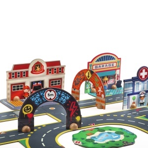 Oraș Crazy City asamblat – circuit pentru mașini Crazy Motors