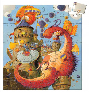 DJ07256-Puzzle 54 piese Cavalerul si dragonul, Djeco