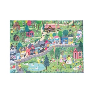 Scenă din puzzle - sat magic cu personaje suspecte