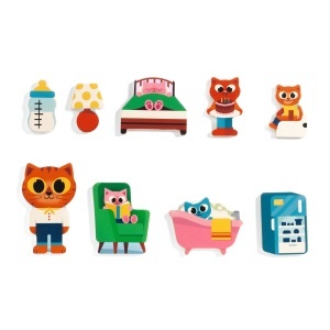 Puzzle educativ pentru copii – Puzzlo House Djeco în utilizare
