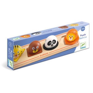 DJ01120 Puzzle din lemn Animale salbatice Djeco