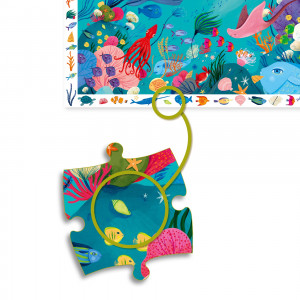 DJ07562-Puzzle observatie 54 piese Acvatic, Djeco