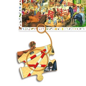  DJ07454- Djeco Puzzle observatie 6 ani Cai, Djeco 