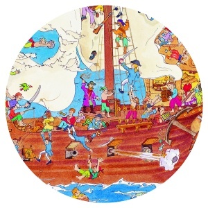 DJ07506-Puzzle observatie cu corabie și pirati Djeco