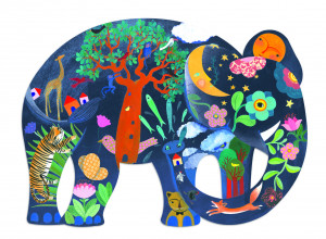 DJ07652-Puzzle 150 piese Elefant, Djeco