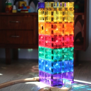 Set magnetic de construit Inventiv 110 piese Cleverclixx – jucărie educativă pentru copii