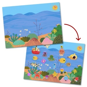 Activitate de vară pentru copii – dosar de arte și îndemânare cu stickere reutilizabile