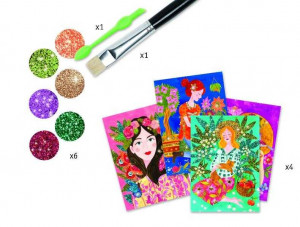 DJ09508-Planse creative cu sclipici Parfumul florilor, Djeco