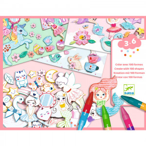 DJ08996-Atelier creativ colorat, decupat, lipit, Djeco
