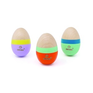 Instrument muzical Maracas Ou lemn pentru ritm si coordonare