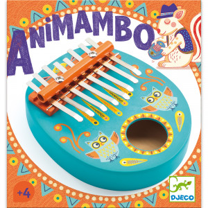 DJ06019 - Pianină de deget Kalimba colorată Animambo, Djeco