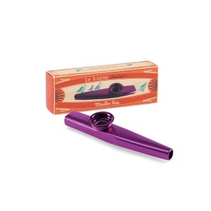 Kazoo din aluminiu, ușor și portabil, pentru copii 3+ ani.
