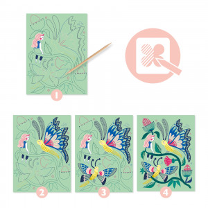 DJ09719-Planse de razuit creative cu flori și grădină, Djeco