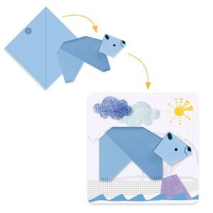 Set origami pentru copii cu animale din hartie