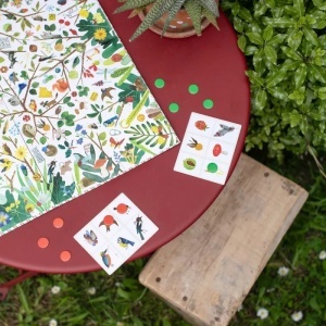 Joc de observație Le jardin du moulin cu ilustrații din grădină