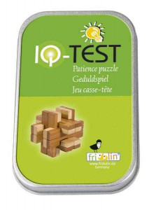 Fr_17322-Test IQ Puzzle 3D din lemn de bambus in cutie matalica, Fridolin