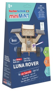 Kit STEM Rover Lunar din lemn cu 2 celule solare miniMINT Luna Rover, Fischertechnik