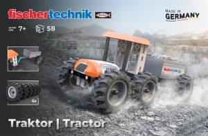 576107 Kit STEM Tractor de asamblat si manevrat, Fischertechnik