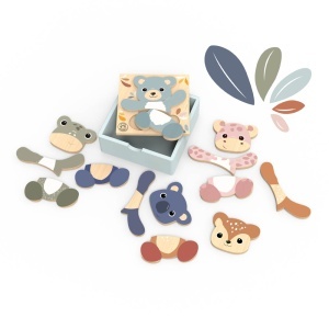 Puzzle din lemn Mix & Match, Speedy Monkey