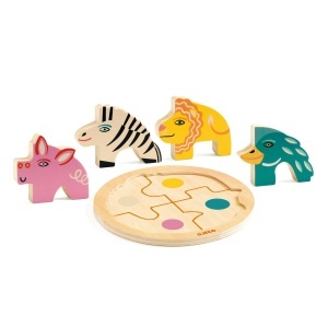 Puzzle Rondo Leo din lemn pentru copii