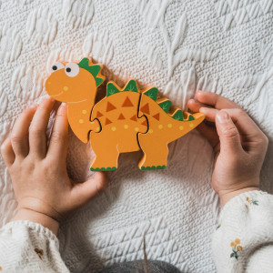 OTT06784_Puzzle dinozaur din lemn - Stegosaurus, Orange Tree Toys
