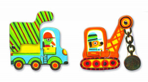 DJ08170-Puzzle doua piese cu vehicule, Djeco